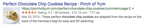 Having recipe reviews increases your rankings when people search on Google.