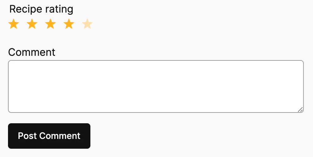 leave rating in comments section
