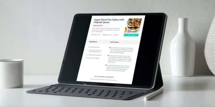 It's easy to create a digital cookbook for your website