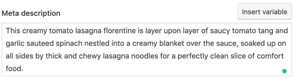 An example of a meta description.