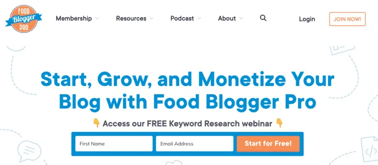 Food blogger pro banner