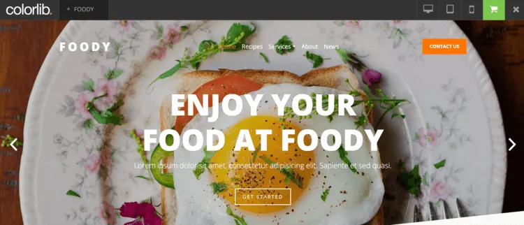 Foody by Colorlib example