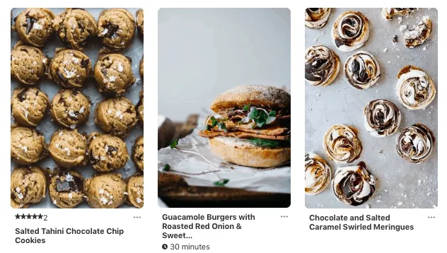 Looking at Pinterest image size and shape: Vertical pinterest pins in the Pinterest home feed