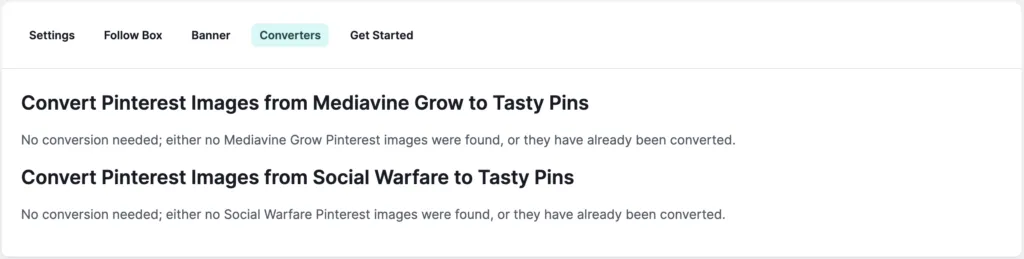 Tasty Pins Converters Tab