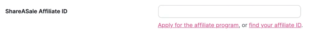 Tasty Recipes Settings - ShareASale Affiliate ID