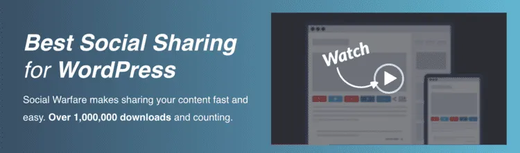 Social Warfare WordPress social media plugin banner