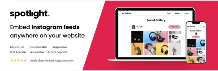 Spotlight WordPress Instagram Plugin banner