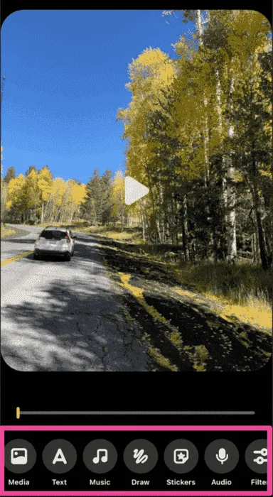 An image showing how to edit your video Pin on mobile.