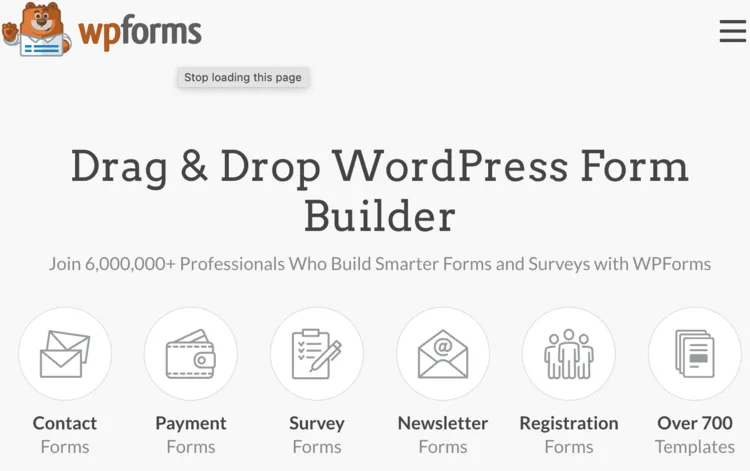 WP Forms - One of the easiest WordPress contact form plugins for beginners