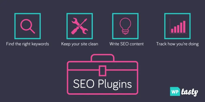 A graphic showing why WordPress SEO plugins are important.