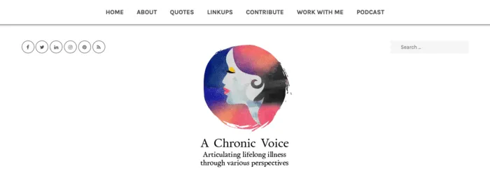 An image of a chronic voice's personal journey health and wellness blog