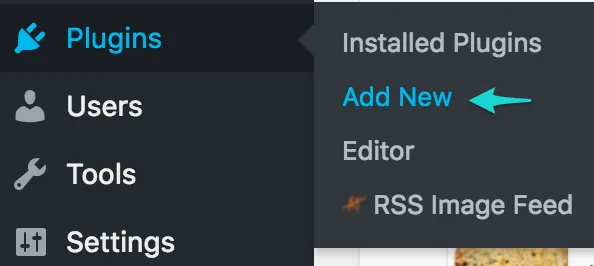 An image showing how to add a new plugin to WordPress.