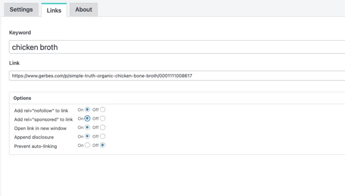 Tasty Links is a WordPress affiliate link manager that you can use to set up an auto affiliate link with Tasty Links.