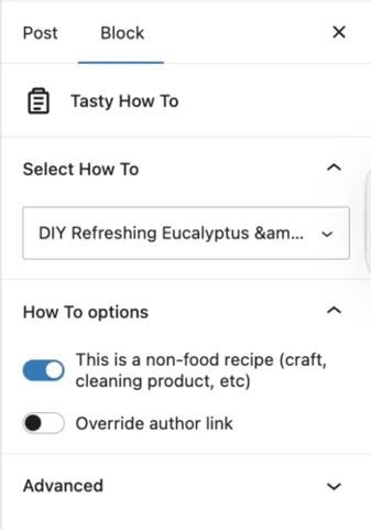 Screenshot of the "How-To" option checked automatically