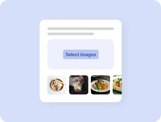 Settings screen for selecting hidden Pinterest images to attach to a post