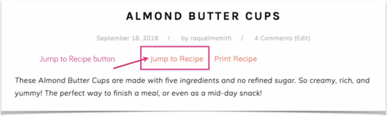 Tasty Recipes is the best plugin to use if you want to add a jump to recipe button to WordPress food blog posts.