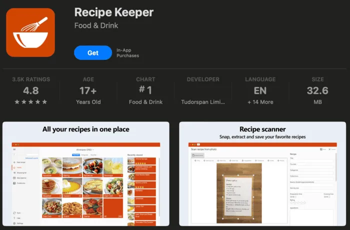 recipe keeper app
