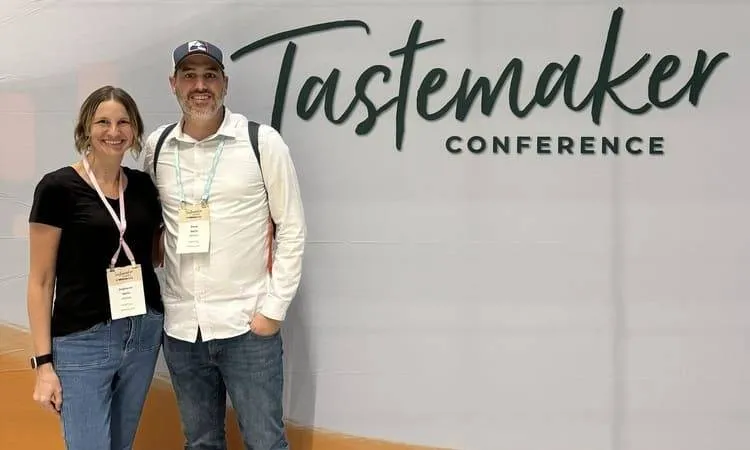 An image showing Steph and Steve at the Tastemaker Food Blog Conference