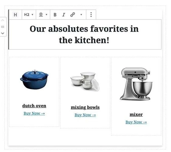 Tasty Links featured link block