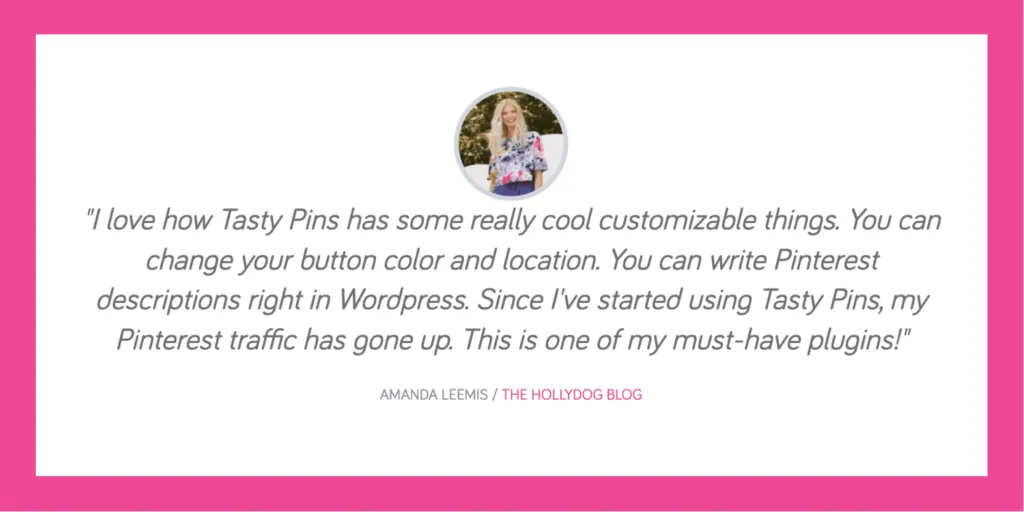 Tasty Pins review from Amanda Leemis of The Hollydog Blog
