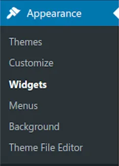 WordPress Widgets Tab