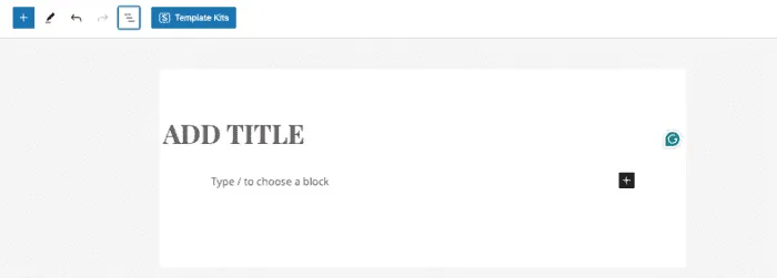 An image showing a fresh post in WordPress