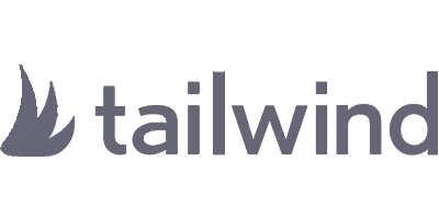 Greyscale logo for the Tailwind website, which uses Tasty Pins