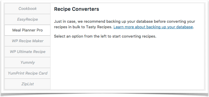New Tasty Recipes converters UI is easier to use