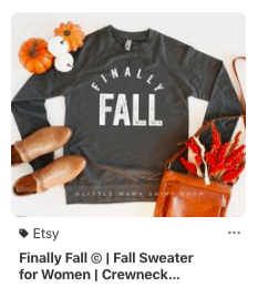 Screenshot of product Rich Pin in Pinterest feed