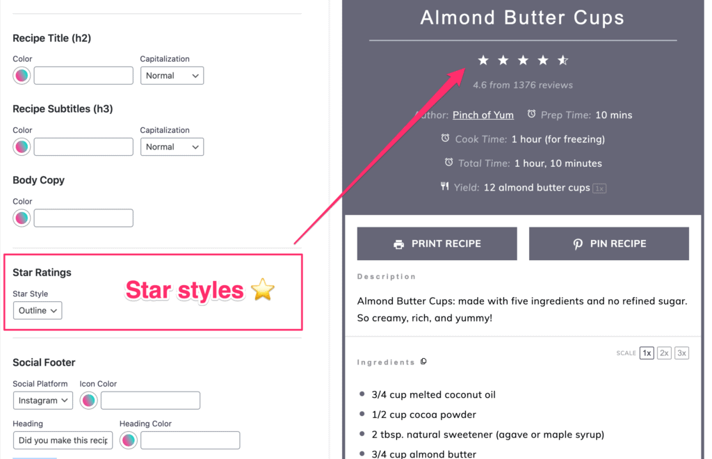 star style options in the design tab