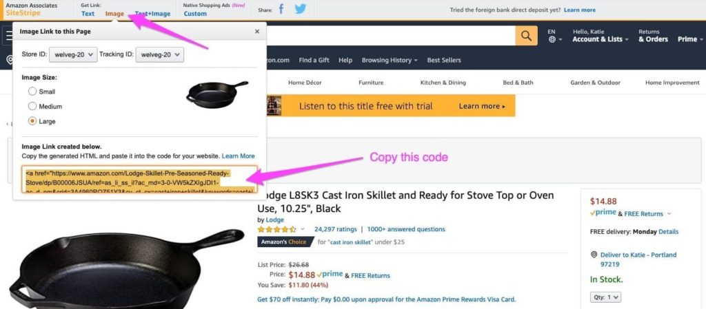 Add Amazon affiliate product images