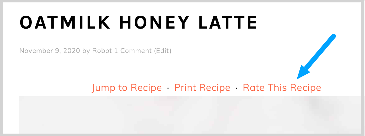 'Rate this Recipe' quick link appears next to the 'Jump to Recipe' and the 'Print Recipe' buttons.